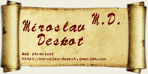 Miroslav Despot vizit kartica